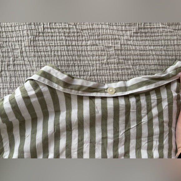 Alexander Jordan Green & White Striped Blouse - Picture 3 of 14